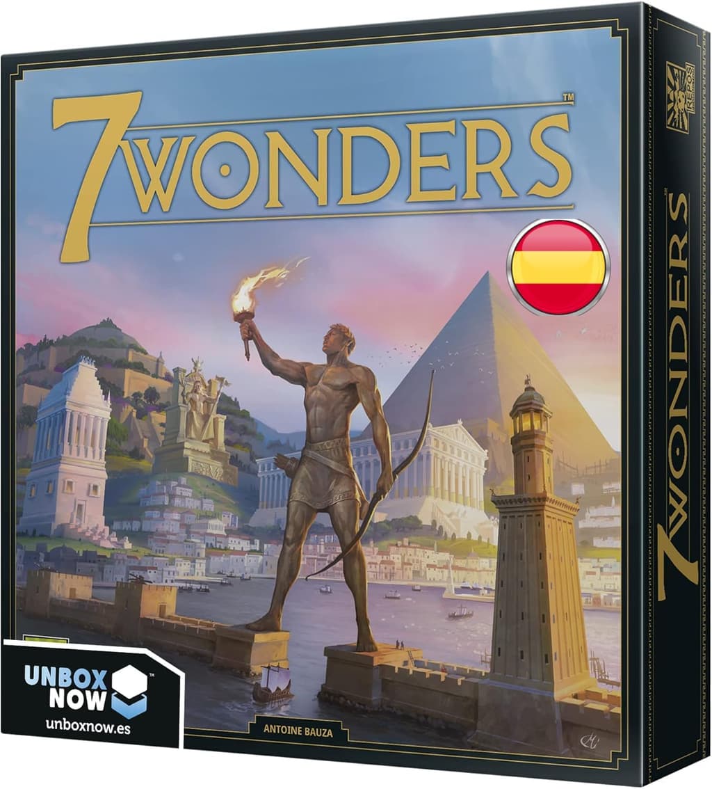 7 Wonders - Juego de mesa de estrategia y cartas. Ejemplo de juego bien valorado para regalar.